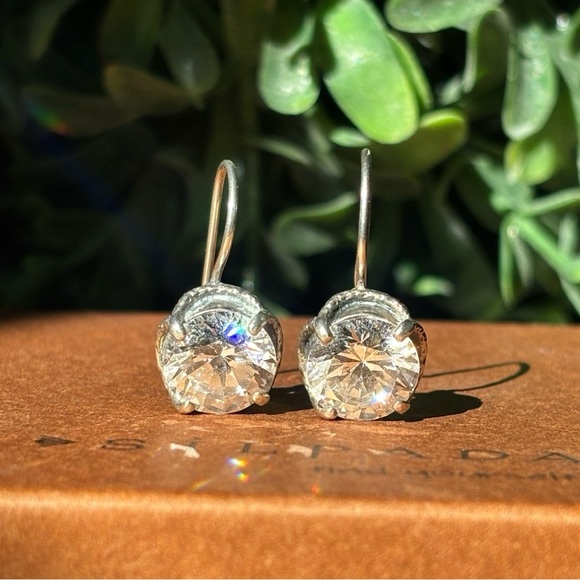 Silpada Sterling Silver ‘Center Stage’ Cubic Zirconia Earrings W1863 - Picture 3 of 14